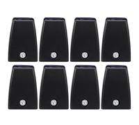 KOCKSHION Clips de Fixation Lot de 8pcs pour Panneaux de Verre Abs Noir Création D’espaces de Travail Privés, Surface Lisse et Finition Soignée pour Cloisons de Bureau