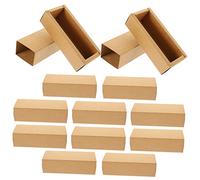 KOCKSHION Coffret De Rangement Pour Rouge à Lèvres En Carton Kraft Brun 12 Pièces Compact Et Portable Dimensions 11,5 x 3,8 x 3,7 Cm Pour Huiles Essentielles Parfums Et Petits Objets Usage Quotidien