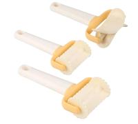 KOCKSHION Coupe-biscuits Rond Emporte-pièces Formes Grandes et Petites Vagues Set de 3 en Plastique Beige Outil Léger et Facile à Transporter pour Pâtisserie