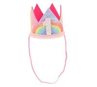 KOCKSHION Couronne Anniversaire Pour Numéro Accessoire Pour Fête Anniversaire Chapeau à Sequins Arc-ciel Pour Photos Et Célébrations