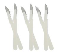 KOCKSHION Couteaux à Multifonctions en Plastique et Métal Blanc, Lot de 6 Pièces Outil de Scarification Pâte pour Trancher Facilement Toast