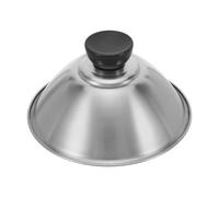 KOCKSHION Couvercle en Acier Inoxydable pour Hamburger 15cm Dôme Plat, Accessoire de Cuisson pour Fondre le Fromage et Badigeonner, pour Barbecue en Extérieur