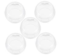 KOCKSHION Couvercles de Boutons de Cuisinière en Plastique Noir 5pcs pour Sécurité Garçon et Filles Protection Gazinière à Gaz Anti-déformation Facile à Installer