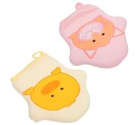 KOCKSHION De Toilette Doux Pour Garçons Et Filles Avec Brosse De Bain En Polyester, Motifs Dessins Animés, Lavables Et Légers, Pour Bébé Et Famille, Lot De 2 Pièces Pour Maison Et Voyage