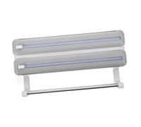 KOCKSHION Distributeur De Film Étirable Et Aluminium avec Porte-Papier Organisateur Mural pour Cuisine Propre Et Fonctionnelle Coupe Facile Et Design Moderne