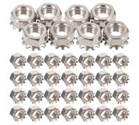 KOCKSHION Écrous Hexagonaux avec Rondelle Intégrée de Blocage M5 Lot de 50 en Acier Inoxydable 304 Robustes et Antirouille, pour Automobiles et Équipements Sportifs
