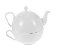 KOCKSHION Ensemble Théière Vintage en Porcelaine Fine 1,2 L avec Tasse à Thé Britannique Blanche pour Adultes Service à Thé Multifonctionnel Cuisine et Coffret