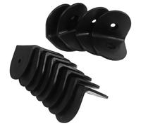 KOCKSHION Équerres D'angle en Plastique Noir L Installation Facile Support Robuste Résistant à Forte Pression Lot de 12 Pièces pour Cloisons de Salle de Bain pour Espaces Publics