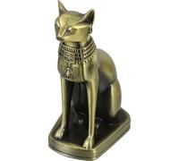 KOCKSHION Figurine de Chat Égyptien Élégante et Décorative en Alliage de Zinc Doré, Statue Bastet Objet de Collection Design Distinctif pour Salon ou Bureau