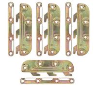 KOCKSHION Fixations de Rails de Lit en Fer 4 Sets Pièces D’Angle et Plates pour Support et Fixation de Tête de Lit et Meubles