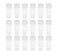 KOCKSHION Flacons Échantillons avec Bouchons Sécurisés Lot de 50 5ml en Plastique Blanc Rechargeables pour Hôpitaux et Paquet à Main