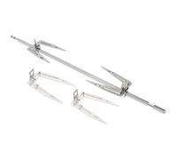 KOCKSHION Fourchette Rotative Pour Poulet Rôti En Acier Inoxydable, Accessoire Réglable Vis De Blocage, Adaptée Pour Grillades Maison Et Rôtissoire Électrique