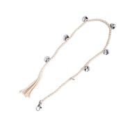 KOCKSHION Grelots pour Chien Corde en Fer et Fil de Coton, Sonnette de Porte Facile à Installer pour Dressage, Tons Clairs, Accessoire Créatif Porte