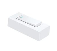 KOCKSHION Interrupteur Simple Allumage Blanc Mini Bouton-Poussoir Mural pour Lampe de Chevet Commande Électrique Unipolaire Design Ultra-Fin Usage Domestique et Sécurité Murale