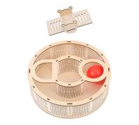 KOCKSHION Jeu D'activités Labyrinthe en Bois pour Chinchillas et Gerbils, Naturel pour Hamster, Exercice pour Animaux de Compagnie, Facile à Nettoyer la Maison