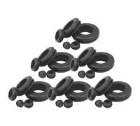 KOCKSHION Kit de 105 Œillets en Caoutchouc pour Câblage Passe-Câbles Annulaire en Caoutchouc Protection de Câbles pour Trous Ronds Isolation Étanche Adapté pour Automobile et Appareils