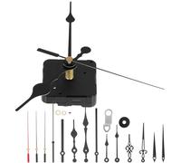 KOCKSHION Kit de Mécanisme D'horloge à Couple Élevé Aiguilles en Aluminium Noir, Précis et Léger pour Horloge Murale sans Cadre, pour Réparation DIY