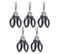 KOCKSHION Lot de 10 Ciseaux Pliables de Pêche Multifonctions en Acier Inoxydable Manche Plastique Noir, Coupe-fil Professionnel Portable, Résistants à L’usure, Pêche Bricolage