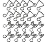 KOCKSHION Lot de 10 Crochets Invisibles Métalliques Couleur Gris Foncé, Agrafes de Fermeture pour Vêtements et Couture, Adaptés pour Pantalons, Jupes et Soutiens-gorge, Fixation Discrète