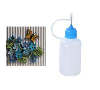 KOCKSHION Lot de 10 Flacons à Embout Aiguille 30ml pour Colle, Applicateur Précis en Plastique et Métal, Étanche et Protection Pointe, pour Projets Faits Main et Quilling