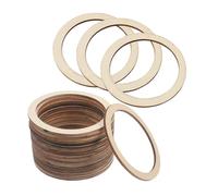 KOCKSHION Lot de 100 Cercles en Bois Beige pour Attrape-rêves et Bricolage Diy, Cadre Rond Robuste Facile à Suspendre pour Décoration Murale et Couronne de Fleur