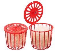 KOCKSHION Lot de 2 Nids pour Perroquets en Matière Plastique Support de Nidification Panier Rouge pour Cage Bassin de Nid pour Oiseaux de Reproduction et Éclosion Solide et Confortable