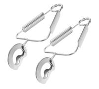 KOCKSHION Lot de 2 Pinces à Escargots en Acier Inoxydable Argenté, Protection, Forme Élégante pour Servir Fruits de Mer Déjeuner