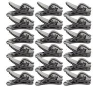 KOCKSHION Lot de 20 Pinces Micro en Abs Noir pour Conférences et Discours Podium, Clips Rotatifs pour Microphone pour Libérer les Mains et Fixer le Micro