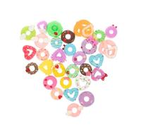 KOCKSHION Lot de 30 Breloques de Donuts en Résine pour Coque de Téléphone DIY Accessoires Kawaii Décorations Manuelles pour Créations Personnelles Couleurs Variées