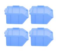 KOCKSHION Lot de 4 Boîtes en Plastique Bleu pour Rangement de Composants Compartiments, Réutilisables, pour Maintenance Intérieure et Automobile