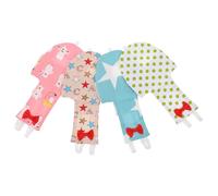 KOCKSHION Lot de 4 Couches pour Perroquets Réutilisables et Respirantes, Pantalons pour Oiseaux de Compagnie Taille M, Motifs Blanc à Pois Verts, Bleu Étoiles et Imprimé Ours, Accessoires