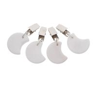 KOCKSHION Lot De 4 Poids De Nappe à Pinces en Marbre, Forme Lune, Résistants Au Vent, Décoratifs Et Pratiques pour Terrasse, Jardin Et Salle à Manger