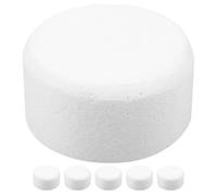 KOCKSHION Lot de 6 Blocs Mousse Ronds Blancs en Écume Polyvalents pour Arrangement Floral, pour Projets Artistiques de Fleurs et Décoration Créative