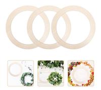 KOCKSHION Lot de 6 Supports de Couronne en Bois Naturel 30 Cm X 23 Cm Cadres Ronds pour Fabrication de Couronnes DIY Décoration Intérieure et Loisirs Créatifs