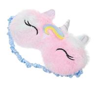 KOCKSHION Masque à Paupières Pelucheux Licorne Garçon et Filles, Bandeau Souple Élastique, Cache-œil Tie-dye Violet, Masque de Sommeil Chaud Occultant, pour Sieste, Voyage et École,