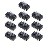 KOCKSHION Micro Interrupteur Industriel 5a Courant Élevé, Micro Switch Compact avec Levier, pour Commande Cnc et Fin de Course, 10 Pièces Incluses