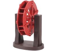KOCKSHION Micro Roue à Eau Fontaine à Poissons en Plastique Rouge, Objet Décoratif Miniature pour Bureau et Micro-Paysage, pour Décoration DIY et Agencement de Scène, Forme Unique