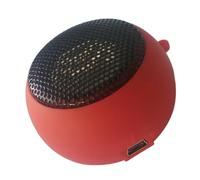 KOCKSHION Mini Haut-Parleur USB Rechargeable Rouge avec Entrée Audio 35 MM Haut-Parleur Portable Enfichable pour Ordinateur Portable Boîtier Compact Bureau et Usage Mobile