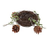 KOCKSHION Nid Suspendu Balançoire Mâcher pour Oiseaux et Perroquets en Rotin Naturel Accessoire Décoratif Chic pour Cage à Oiseaux et Ambiance Maison