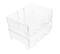KOCKSHION Organisateur De Bouteilles Eau Support De Rangement Transparent pour Armoire Empilable pour Bouteilles De Boisson