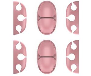 KOCKSHION Organisateur de Câbles en Silicone 6pcs Support Adhésif, Design Compact et Gain de Place pour Gestion des Câbles Bureau Voiture