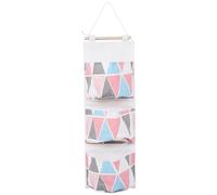 KOCKSHION Organisateur de Rangement Suspendu 3 Couches en Coton et Lin Design Mural Facile à Accrocher, Anti-poussière pour Chambre et Dressing