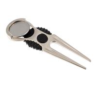 KOCKSHION Outil de Réparation de Divot Alliage de Zinc Fourche Portable et Légère avec Marqueur de Balle Accessoire pour Entraînement et Entretien du