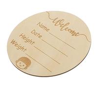 KOCKSHION Panneau Annonce De Naissance Bois Rond Né Décoration Créative Bois Naturel Accessoire Photo Pour Maternité Et Célébrations Pour Capturer Les Moments Précieux