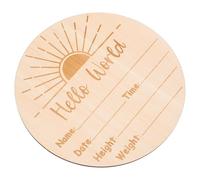 KOCKSHION Panneau D'annonce de Naissance -né Rond en Bois pour Bébé Design Créatif, Accessoire Photo Solide et Décoratif pour Photographie
