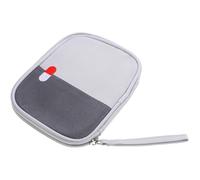 KOCKSHION Paquet à Remède Portable Petit Format Gris, Trousse de Premiers Secours Légère et Compacte, Paquet de Rangement Médical Robuste pour Voyage et Urgence, Pochette Médicale Pratique
