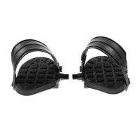 KOCKSHION Pédales de Vélo D'appartement 9/16 PP Plastique 2 Pièces avec Sangles Réglables Accessoires de Remplacement pour Vélo d'exercice Indoor Compatibles Protection Antidérapante