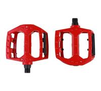 KOCKSHION Pédales de Vélo en Alliage d'Aluminium Rouges Pédales à Billes de Roulement Simples Paire pour VTT BMX Vélo Pliant et Urbain pour Balades et Déplacements Quotidiens