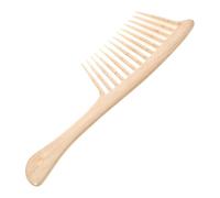 KOCKSHION Peigne Afro Bois Large en Plastique pour Barbe et Cheveux, Peigne de Coiffage Pratique à Dents Larges, pour Usage à Domicile sans Tirer Cheveux