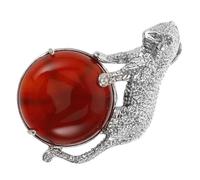 KOCKSHION Pendentif Cristal Charme Animal Agate Rouge pour Création de Bijoux Accessoire Unisexe pour Colliers et Bracelets